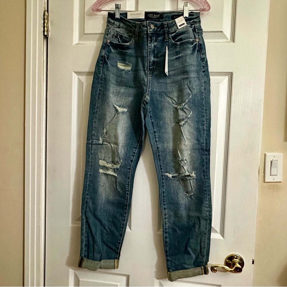 Judy Blue Boyfriend Fit High Waist Jeans